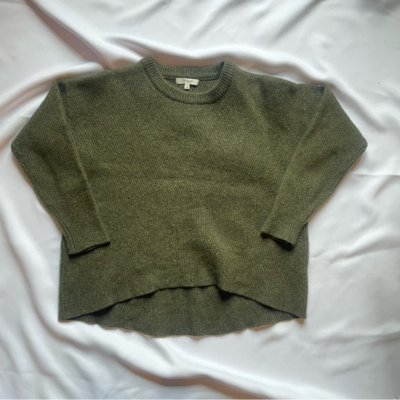 Madewell Moderne Ribbed Hi Low Merino Wool Knit Sweater Pullover - Picture 2 of 4